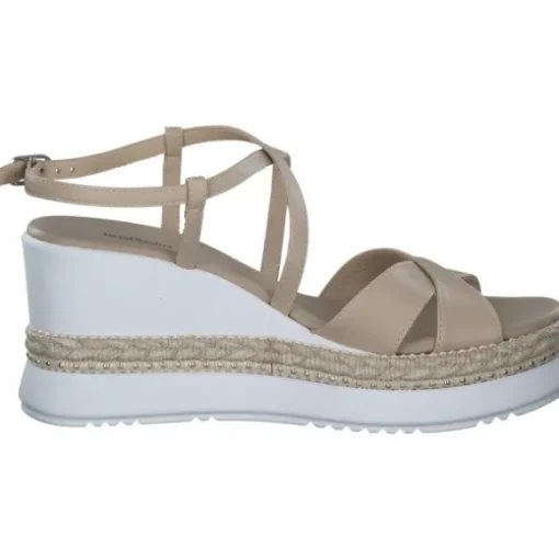 NeroGiardini E410560D, Plateau-Sandaletten, Damen, Beige