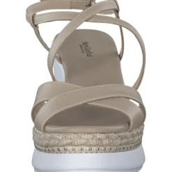 NeroGiardini E410560D, Plateau-Sandaletten, Damen, Beige