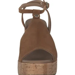 NeroGiardini E307671D, Plateau-Sandaletten, Damen, tabacco