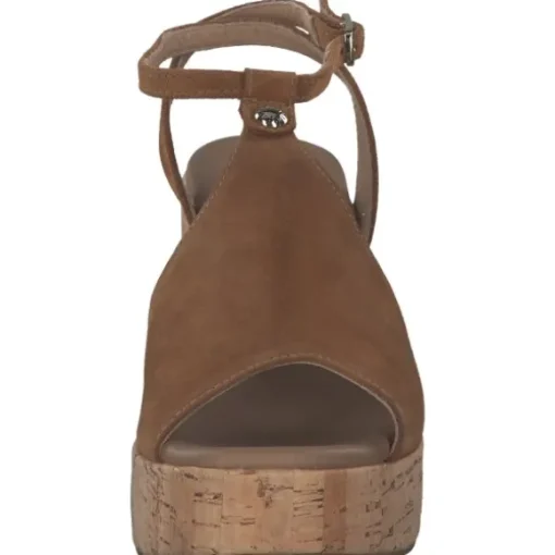 NeroGiardini E307671D, Plateau-Sandaletten, Damen, tabacco