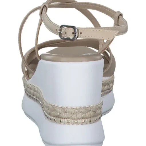 NeroGiardini E410560D, Plateau-Sandaletten, Damen, Beige
