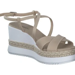 NeroGiardini E410560D, Plateau-Sandaletten, Damen, Beige