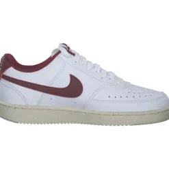 Nike DH3158-106 Court Vision Low, Schnürschuhe, Damen, white/team red-muslin-mtlc gold