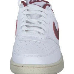 Nike DH3158-106 Court Vision Low, Schnürschuhe, Damen, white/team red-muslin-mtlc gold