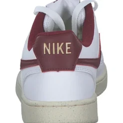Nike DH3158-106 Court Vision Low, Schnürschuhe, Damen, white/team red-muslin-mtlc gold