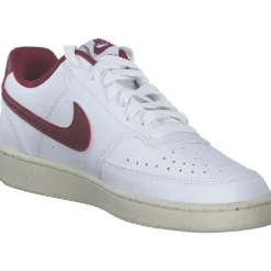 Nike DH3158-106 Court Vision Low, Schnürschuhe, Damen, white/team red-muslin-mtlc gold