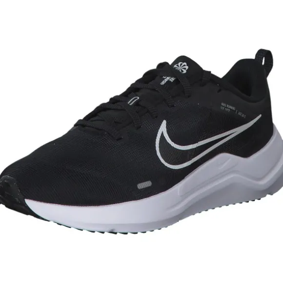 Nike Downshifter 12 DD9294, Sneakers Low, Damen, black/white-smoke grey-platinu