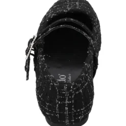 Palado Biaruk by Sila Sahin, Riemchenballerinas, Damen, Schwarz/Silber