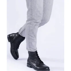 Palado Chalki, Schnürstiefeletten, Damen, Schwarz (Strukturiert)