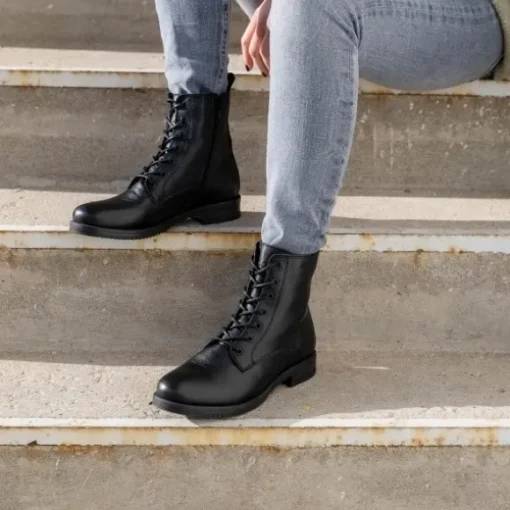 Palado Chalki, Schnürstiefeletten, Damen, Schwarz (Strukturiert)