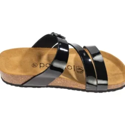 Palado Chios, Pantoletten, Damen, Lack Schwarz