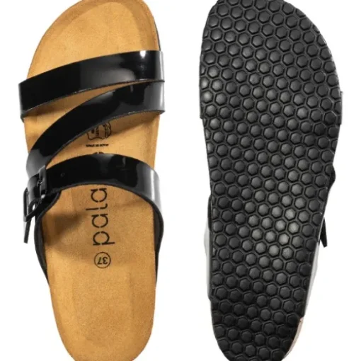 Palado Chios, Pantoletten, Damen, Lack Schwarz