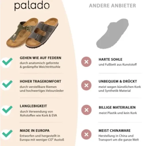 Palado Chios, Pantoletten, Damen, Metallic Silber/Weiß