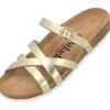 Palado Cruisi Premium Leather, Pantoletten, Damen, Gold Metallic