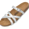 Palado Cruisi Premium Leather, Pantoletten, Damen, Silber Metallic