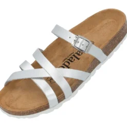 Palado Cruisi Premium Leather, Pantoletten, Damen, Silber Metallic