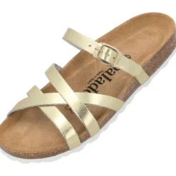 Palado Cruisi Premium Leather, Pantoletten, Damen, Gold Metallic