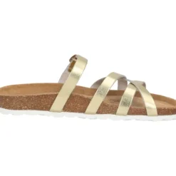 Palado Cruisi Premium Leather, Pantoletten, Damen, Gold Metallic