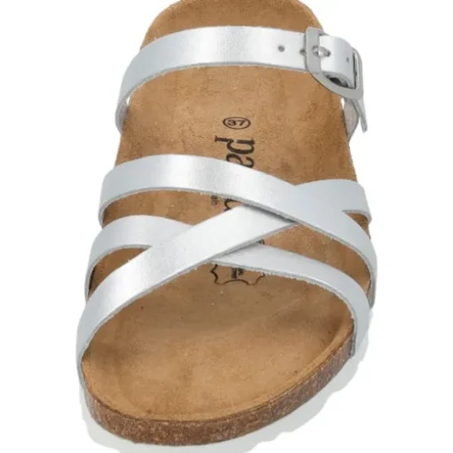 Palado Cruisi Premium Leather, Pantoletten, Damen, Silber Metallic