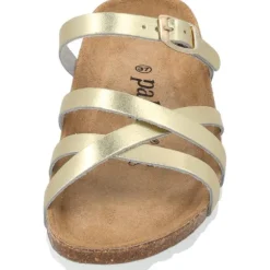 Palado Cruisi Premium Leather, Pantoletten, Damen, Gold Metallic