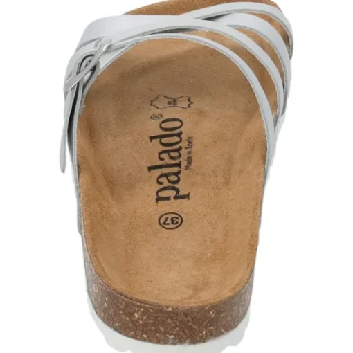 Palado Cruisi Premium Leather, Pantoletten, Damen, Silber Metallic