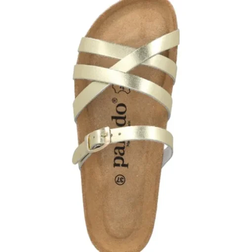Palado Cruisi Premium Leather, Pantoletten, Damen, Gold Metallic