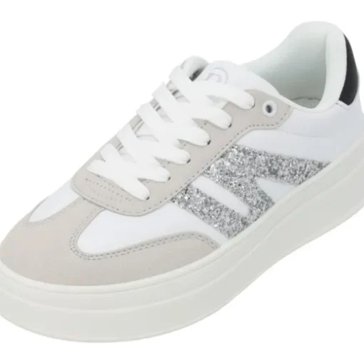 Palado Drotea, Sneakers Low, Damen, Weiß/Silber