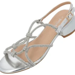 Palado Fanala by Sila Sahin, Riemchensandaletten, Damen, Silber