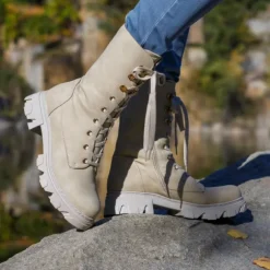 Palado Gavdos, Schnürstiefel, Damen, Beige