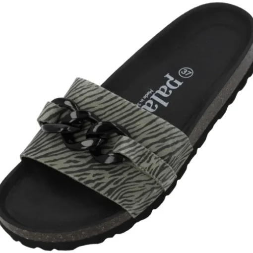 Palado Gozo Zebra, Pantoletten, Damen, Olive