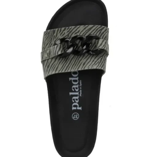 Palado Gozo Zebra, Pantoletten, Damen, Olive