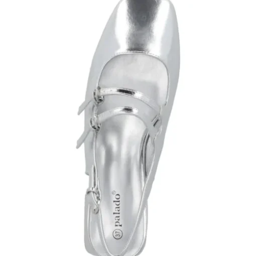 Palado Guhala, Sling-Pumps, Damen, Silber Metallic