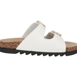 Palado Igies by Sila Sahin, Plateau-Pantoletten, Damen, Weiß