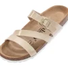 Palado Ikaria, Pantoletten, Damen, Beige Lack/Weiß