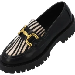 Palado Iolena, Loafers, Damen, Schwarz/Zebra Beige