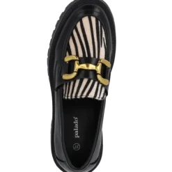 Palado Iolena, Loafers, Damen, Schwarz/Zebra Beige