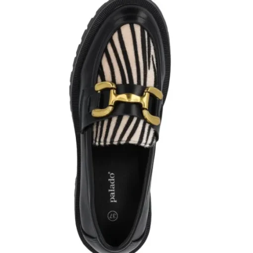 Palado Iolena, Loafers, Damen, Schwarz/Zebra Beige