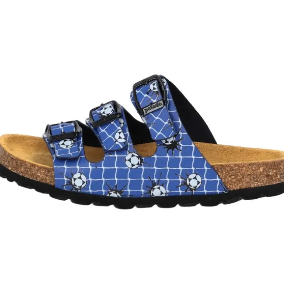 Palado Kids Capri B Print, Pantoletten, Kinder, Blau Soccer