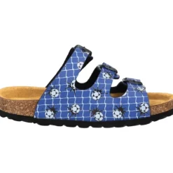 Palado Kids Capri B Print, Pantoletten, Kinder, Blau Soccer