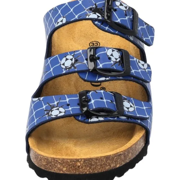 Palado Kids Capri B Print, Pantoletten, Kinder, Blau Soccer