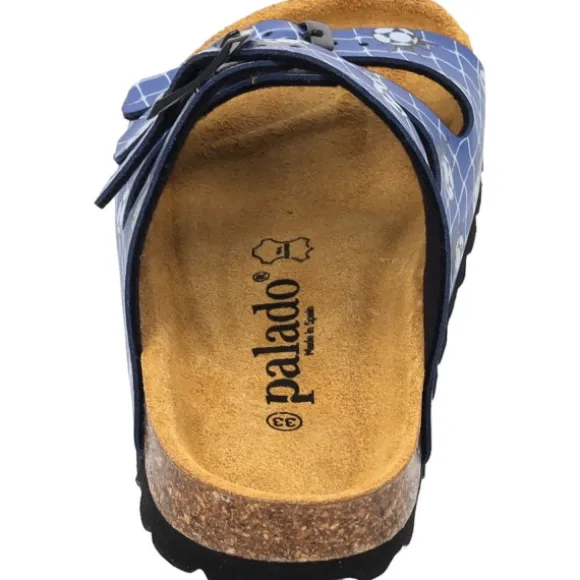 Palado Kids Capri B Print, Pantoletten, Kinder, Blau Soccer