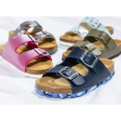 Palado Kids Korfu B, Pantoletten, Kinder, Dunkelblau/Camou