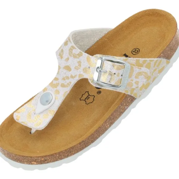 Palado Kids Kos G Leo, Zehentrenner, Kinder, Weiß/Gold