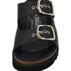 Palado Korfu Niete by Sila Sahin, Plateau-Pantoletten, Damen, Schwarz