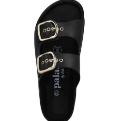 Palado Korfu Niete by Sila Sahin, Plateau-Pantoletten, Damen, Schwarz