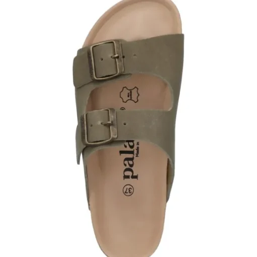 Palado Korfu Oiled Premium Leather, Pantoletten, Damen, Khaki