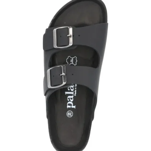 Palado Korfu Oiled Premium Leather, Pantoletten, Damen, Schwarz