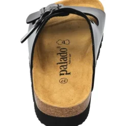 Palado Korfu PL Lack, Plateau-Pantoletten, Damen, Schwarz