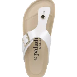 Palado Kos BEGS by Sila Sahin, Zehentrenner, Damen, Weiß Metallic