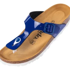 Palado Kos Lack, Zehentrenner, Damen, Blau
